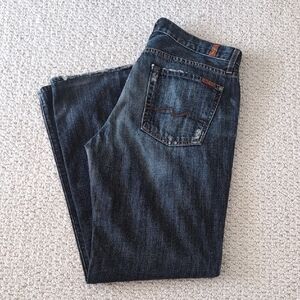7 For All Mankind Men's Indigo Straight Jeans